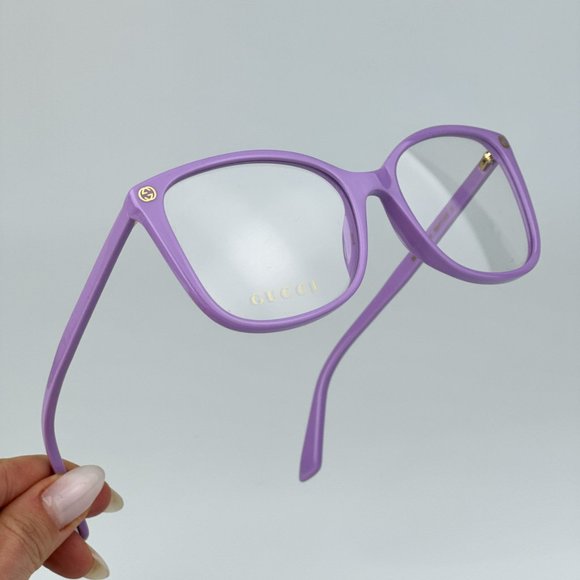 Gucci GG0026O 014 BRAND NEW Eyeglasses Violet Square Women - Picture 1 of 11